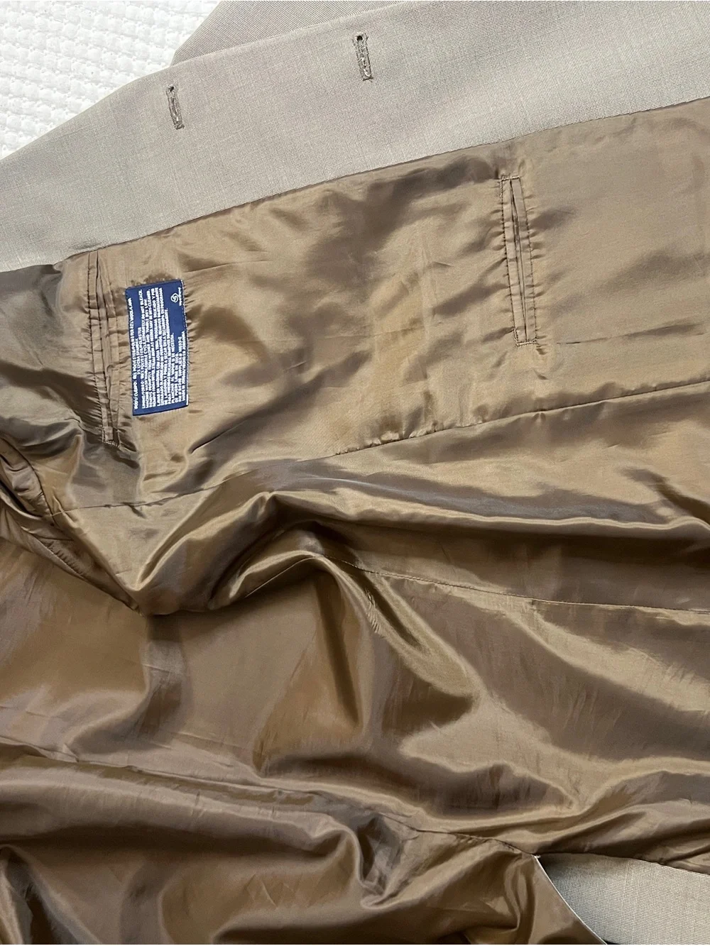 Stafford Men's Two-Button Taupe Sport Coat 42L